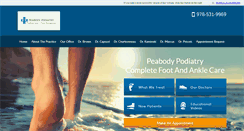 Desktop Screenshot of peabodypodiatrist.com